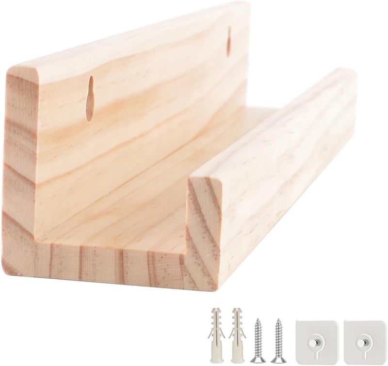 Wooden Vinyl Record Display Stand Wall Mount Shelf For Album Storage - Image 5